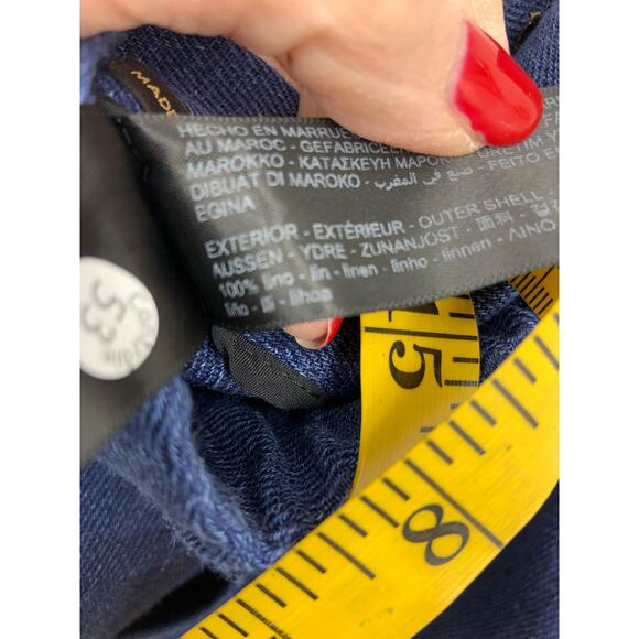 Massimo Dutti Blue 100% Linen 4 Pocket Pants Size 6 - Picture 9 of 12